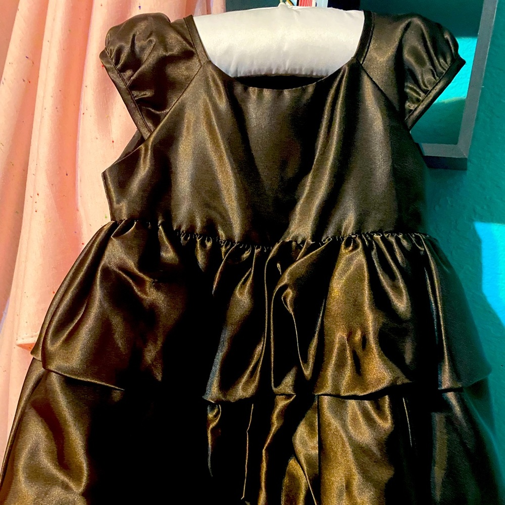 Dark Coffee Bean Brown Dress by Melody Kids
